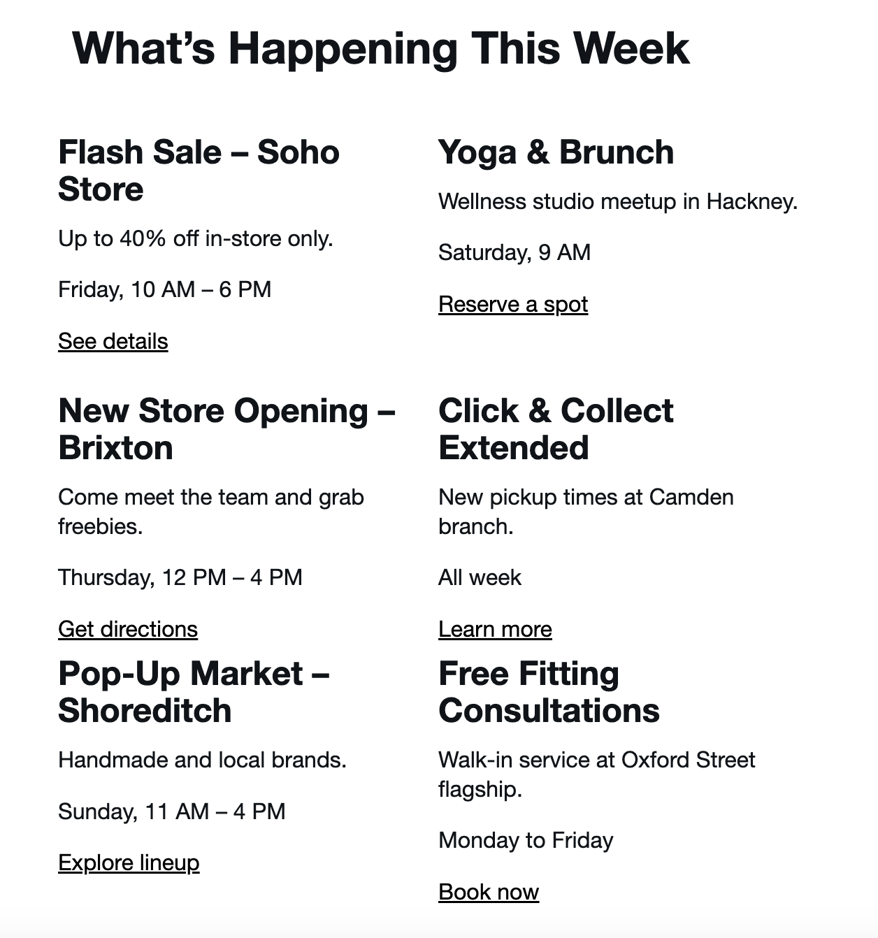 Local Event Use Case