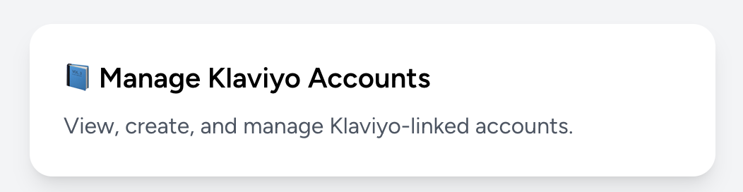 Manage Account